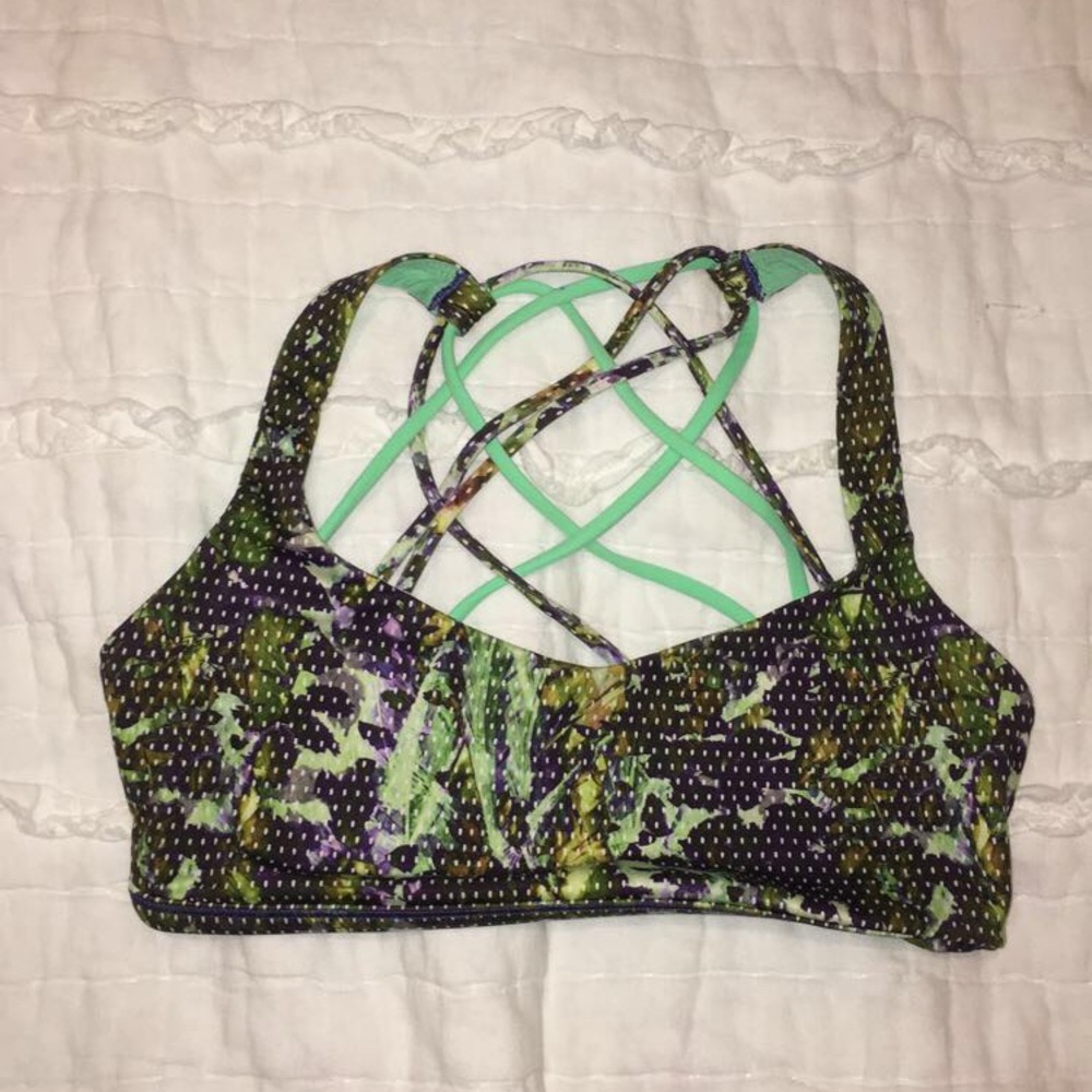 lulu printed sports bra